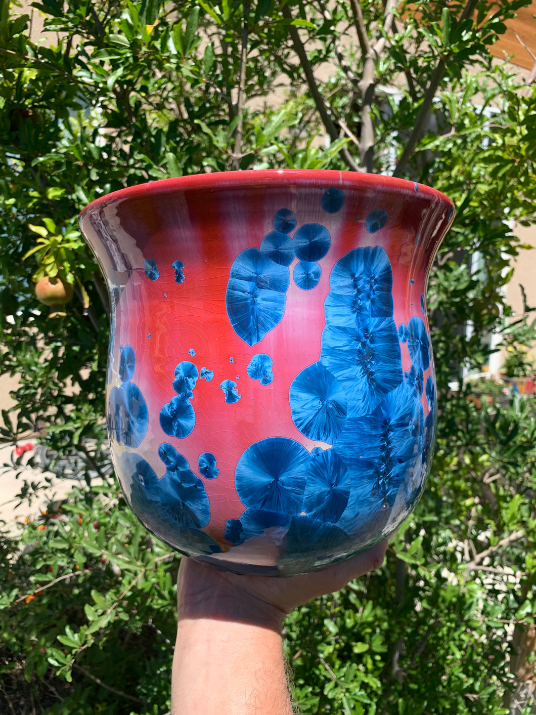 Ceramic Plant Pot Handmade Crystalline Glazed Large Planter