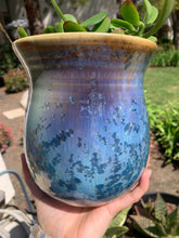 Load image into Gallery viewer, Ceramic Plant Pot Handmade Crystalline Glazed Medium Planter
