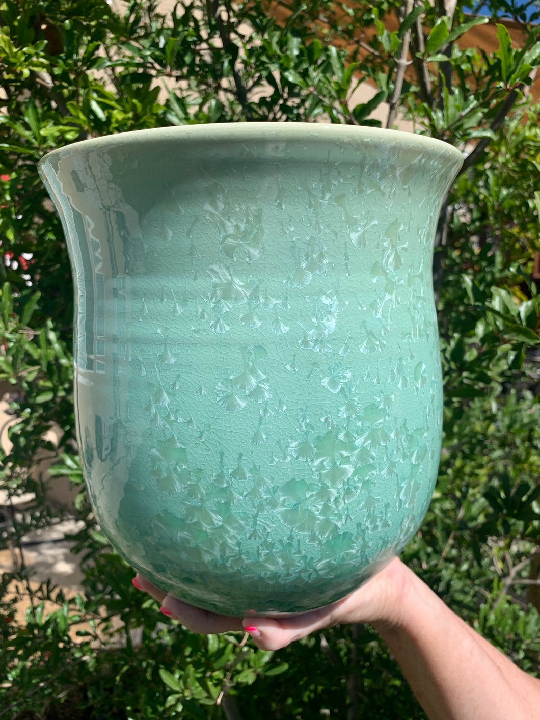 Ceramic Plant Pot Handmade Crystalline Glazed Large Planter