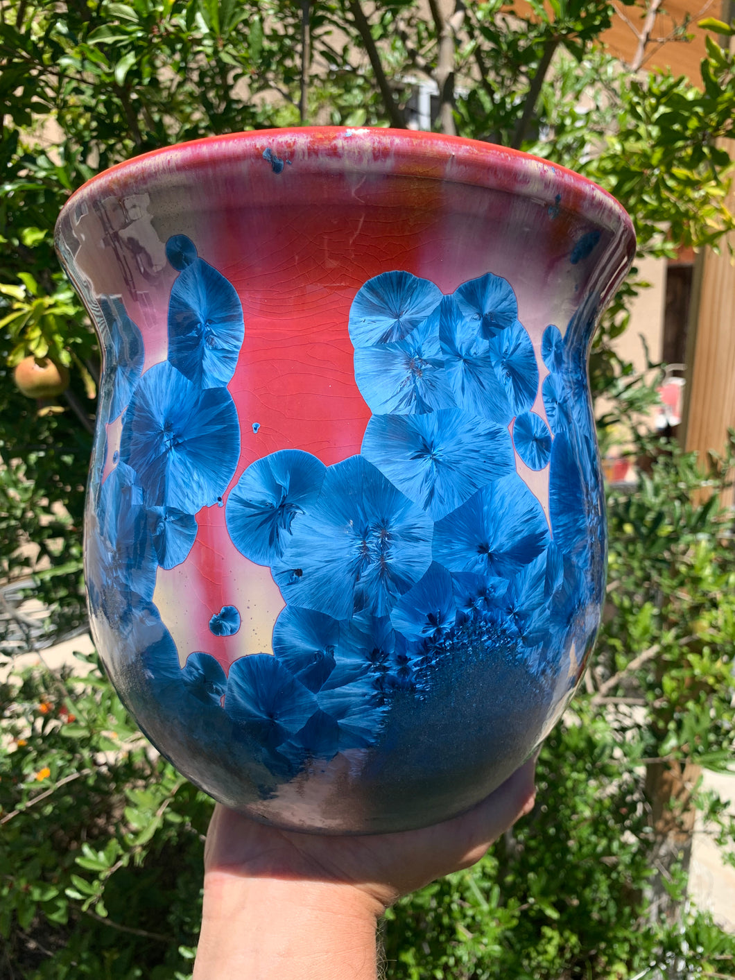large handmade plant pots Ceramic Plant Pot Handmade Crystalline Glazed Large Planter