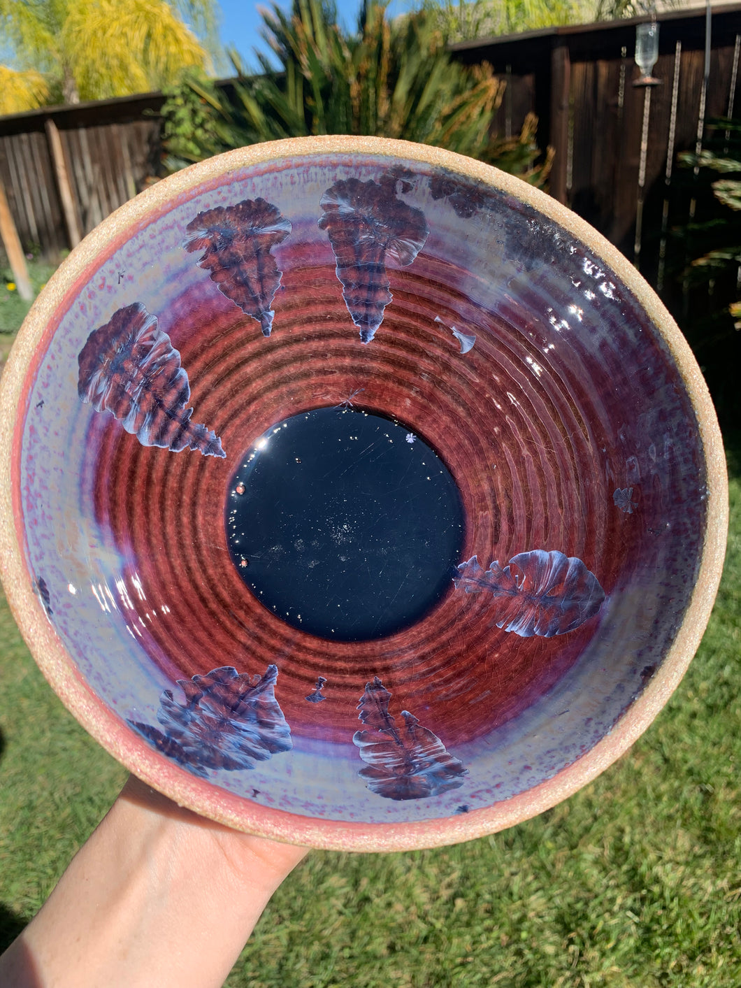 Wheel Thrown Crystalline Glazed Fruit Bowl