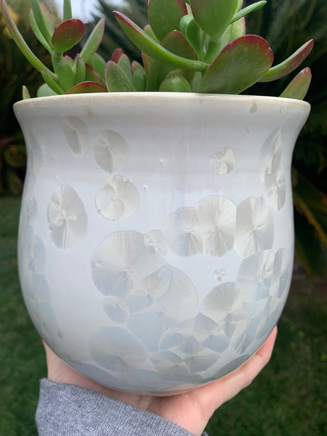 Crystalline Glazed Medium Plant Pot