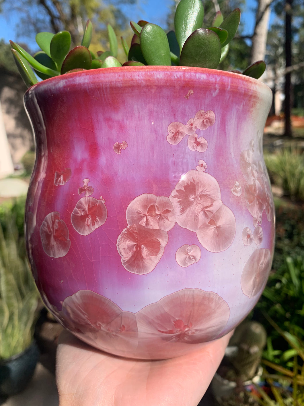 Crystalline Glazed Medium Plant Pot
