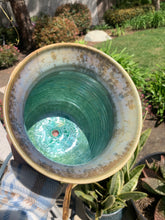 Load image into Gallery viewer, Ceramic Plant Pot Handmade Crystalline Glazed Medium Planter
