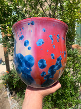 Load image into Gallery viewer, Ceramic Plant Pot Handmade Crystalline Glazed Large Planter
